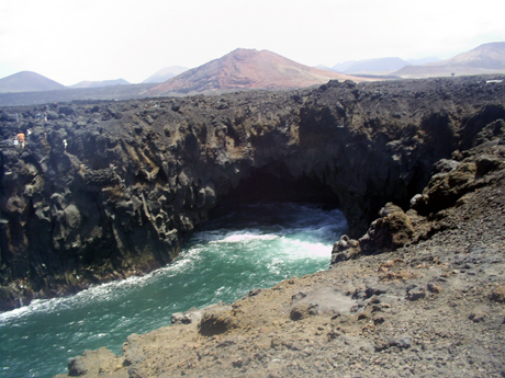 Die Meeres Hoehlen von Lanzarote Insel foto